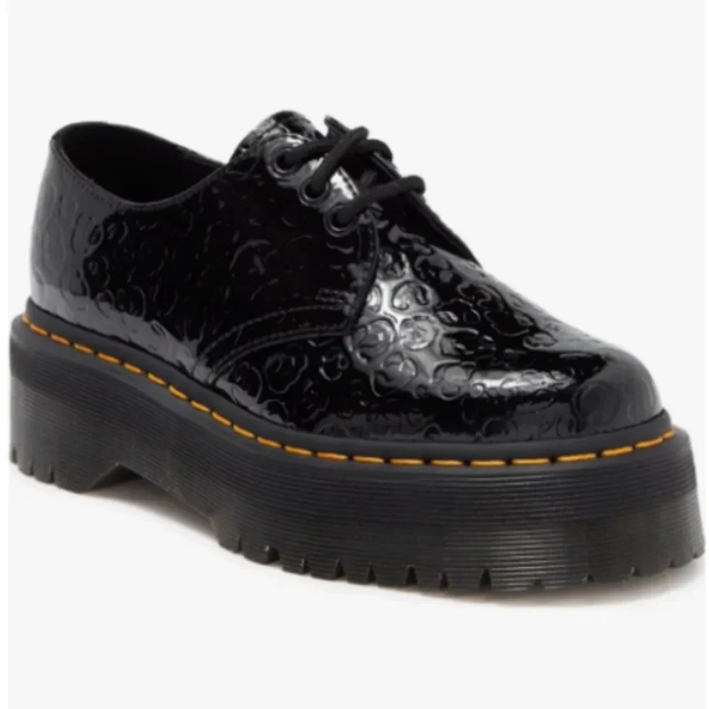 Dr. Martens 1461 Leopard Embossed Platform Oxford RARE FIND Size GreatReviews